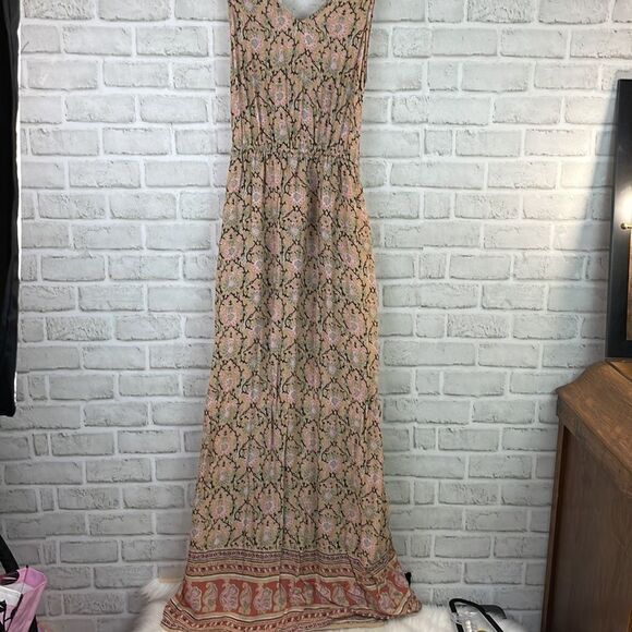 Lucky Brand Size XS Maxi Dress Boho Floral Print - Picture 2 of 11